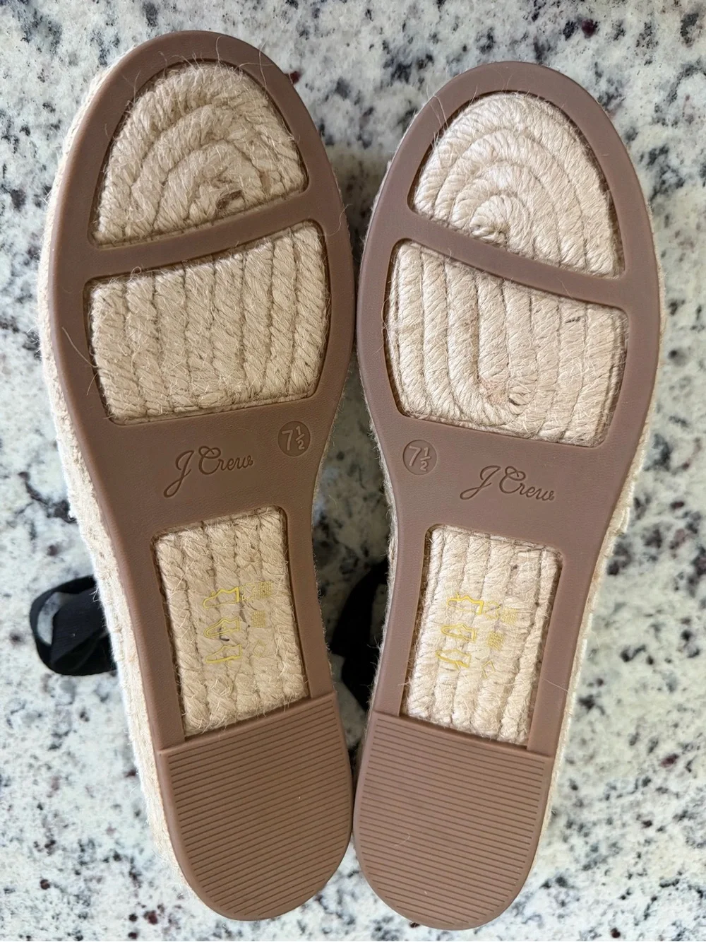 NWOT J.Crew Canvas Lace-Up Espadrilles with Leather Cap Toe - Size 7.5